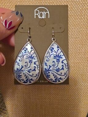 Rain Silver-Tone Earrings